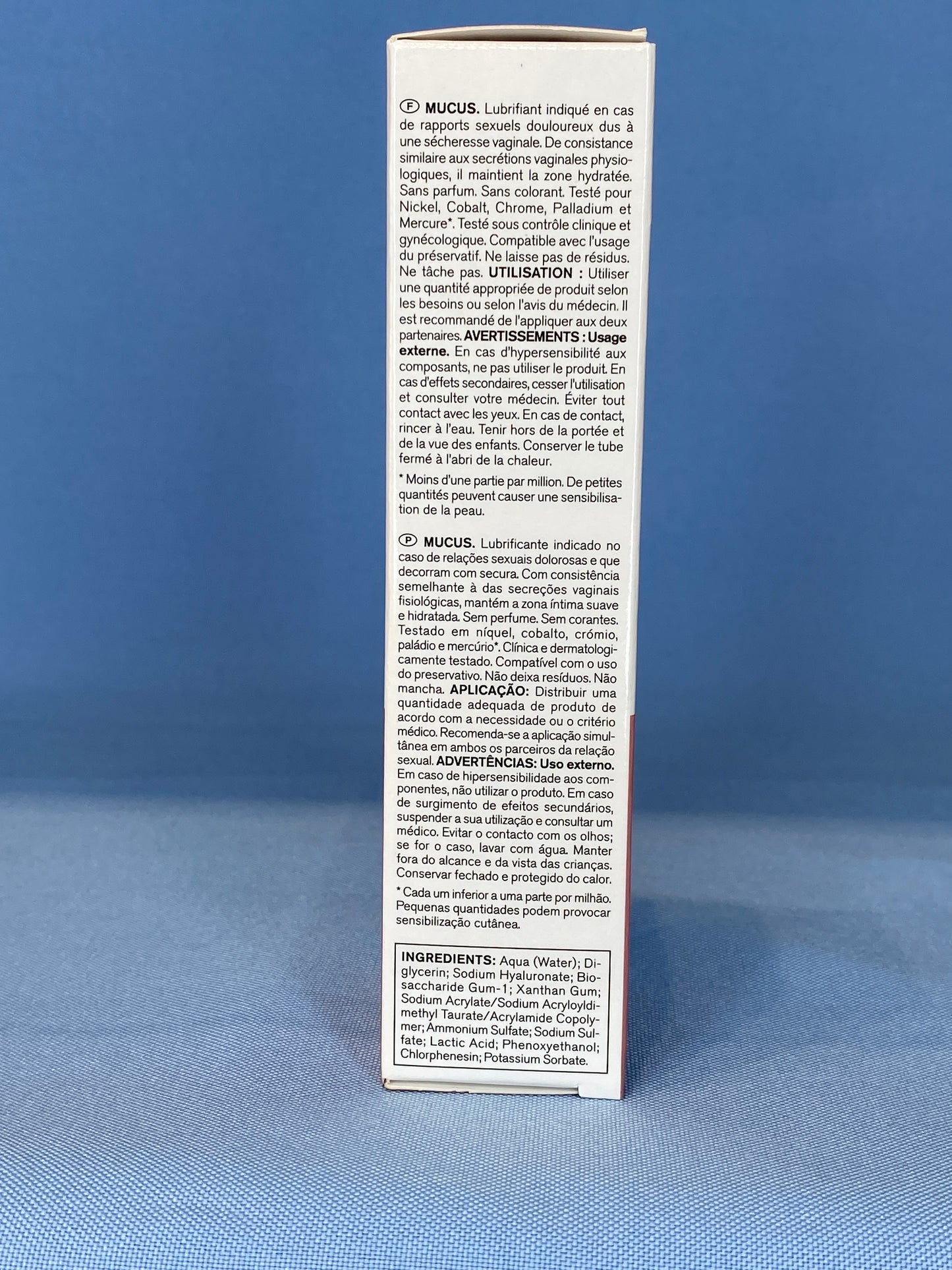 Mucus gel lubricante